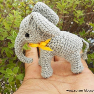 Crochet Elephant Stuff Animal Miniature Elephant Amigurumi Made To Order image 5