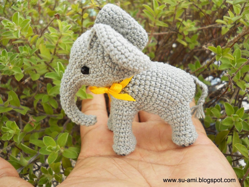 Crochet Elephant Stuff Animal Miniature Elephant Amigurumi Made To Order image 5