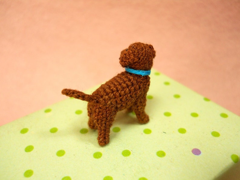 Miniature Brown Labrador Retriever Tiny Crochet Dog Stuffed Animals Made To Order image 4