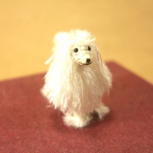 Miniature White Poodle 1 Inch Tiny Crochet Micro Amigurumi Dog stuff Animal Made To Order image 3