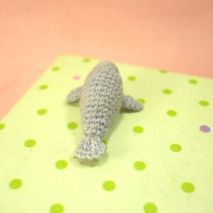 Micro Mini Manatee Tiny Crochet Amigurumi Stuffed Animal Made to Order image 3