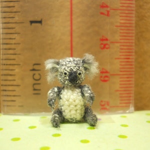 Miniature Koala Bear Amigurumi Micro Crochet Bear Stuffed Animal Made To Order image 2