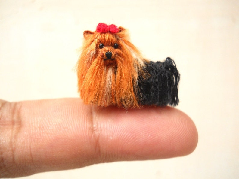 Yorkshire Terrier Tiny Crochet Miniature Dog Stuffed Animals Made To Order image 1