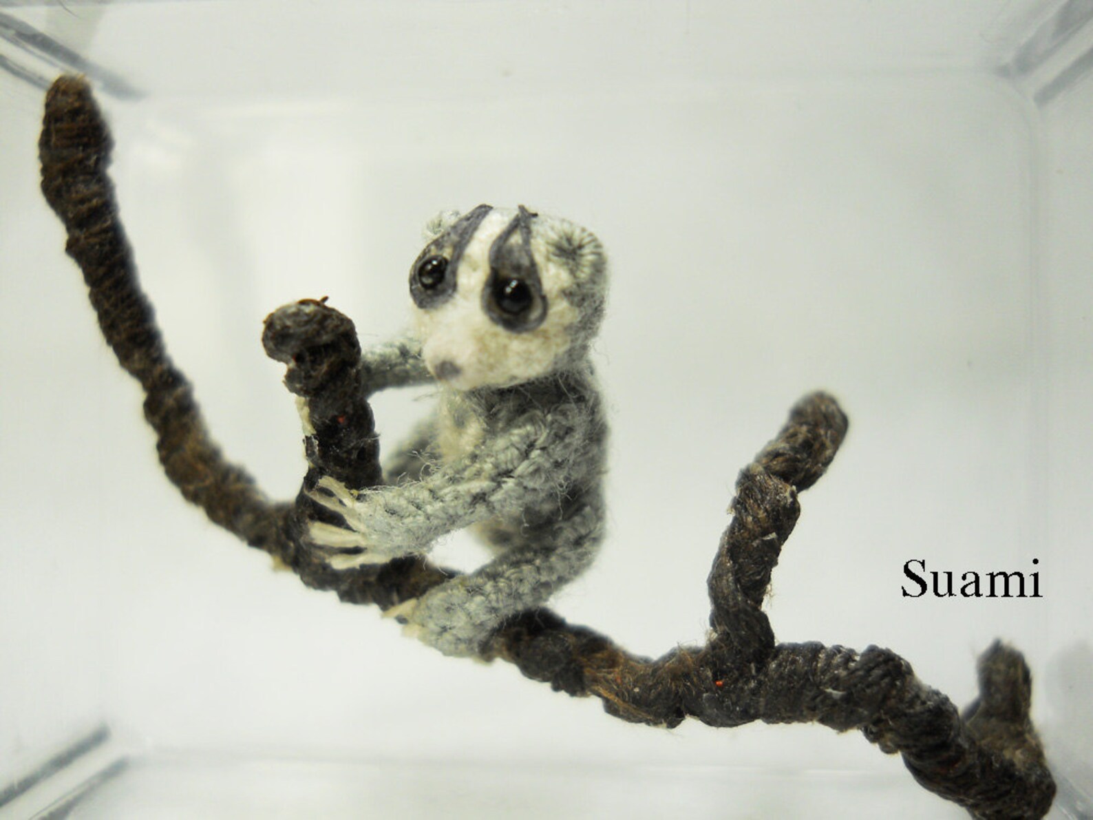 Miniature Slow Loris - Micro Crochet Dollhouse Amigurumi Animals - Made ...