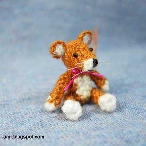 Lovely Brown Mouse Rat Micro Amigurumi Crochet Miniature Animals Made To Order image 2