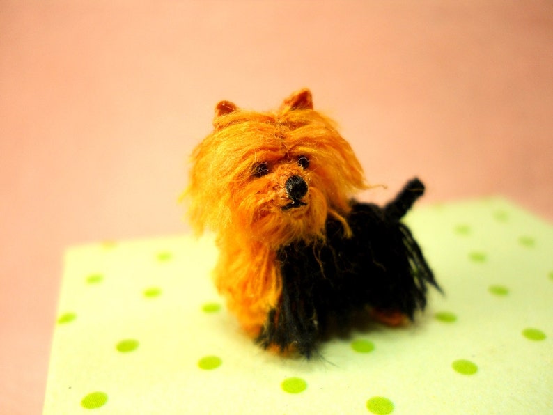 Mini Yorkshire Terrier Tiny Crochet Miniature Dog Stuffed Animals Made To Order image 5