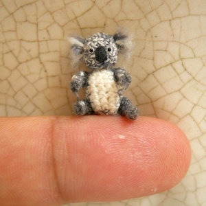 Miniature Koala Bear Amigurumi Micro Crochet Bear Stuffed Animal Made To Order image 5