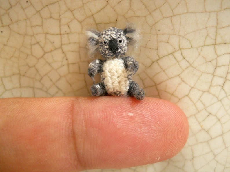 Miniature Koala Bear Amigurumi Micro Crochet Bear Stuffed Animal Made To Order image 5