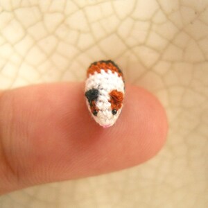 Micro Guinea Pig Amigurumi Tiny Crochet Dollhouse Miniature Animal Made To Order image 4