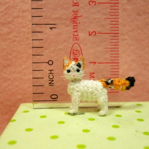 Turkish Van Cat Micro Crochet Cat Kitten, Amigurumi Cat Stuffed Animal Made to Order image 2