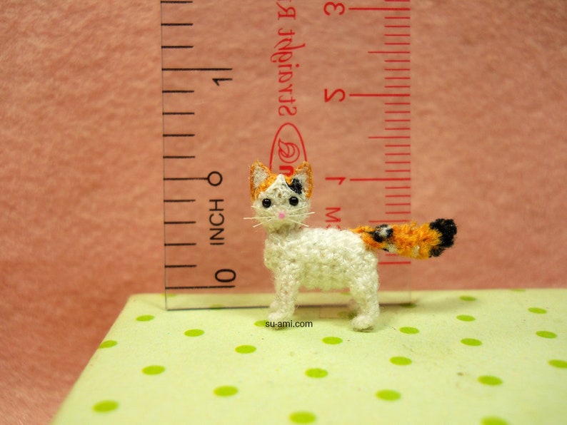 Turkish Van Cat Micro Crochet Cat Kitten, Amigurumi Cat Stuffed Animal Made to Order image 2