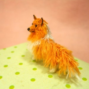 Rough Collie Tiny Crochet Miniature Dog Stuffed Animals Made To Order image 3