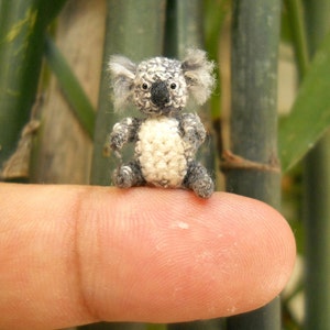 Miniature Koala Bear Amigurumi Micro Crochet Bear Stuffed Animal Made To Order image 1