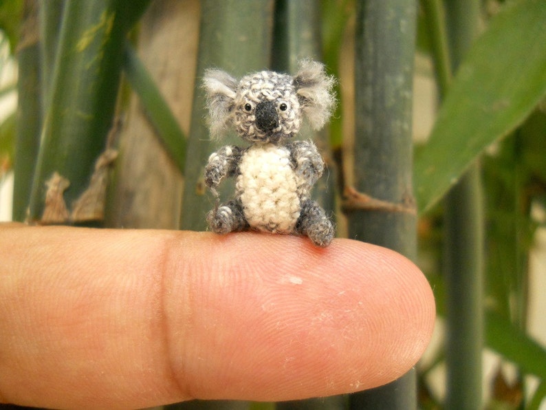 Miniature Koala Bear Amigurumi Micro Crochet Bear Stuffed Animal Made To Order image 1