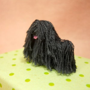 Miniature Black Puli Tiny Crochet Miniature Dog Stuffed Animals Made To Order image 3