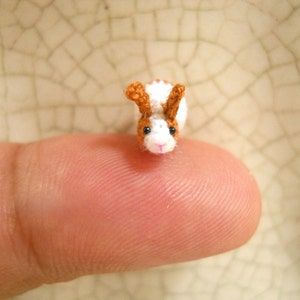 Micro Bunny Rabbit Amigurumi Mini Crochet Tiny Stuff Animals Made To Order 画像 1