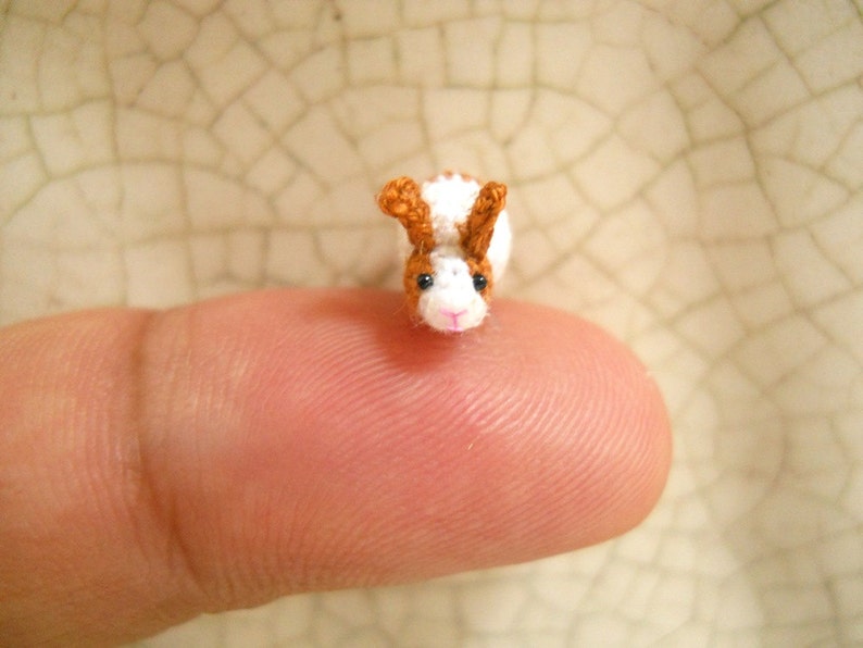 Micro Bunny Rabbit Amigurumi Mini Crochet Tiny Stuff Animals Made To Order 画像 1