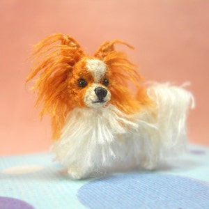 Miniature Papillon Tiny Crochet Miniature Dog Stuffed Animals Made To Order image 4