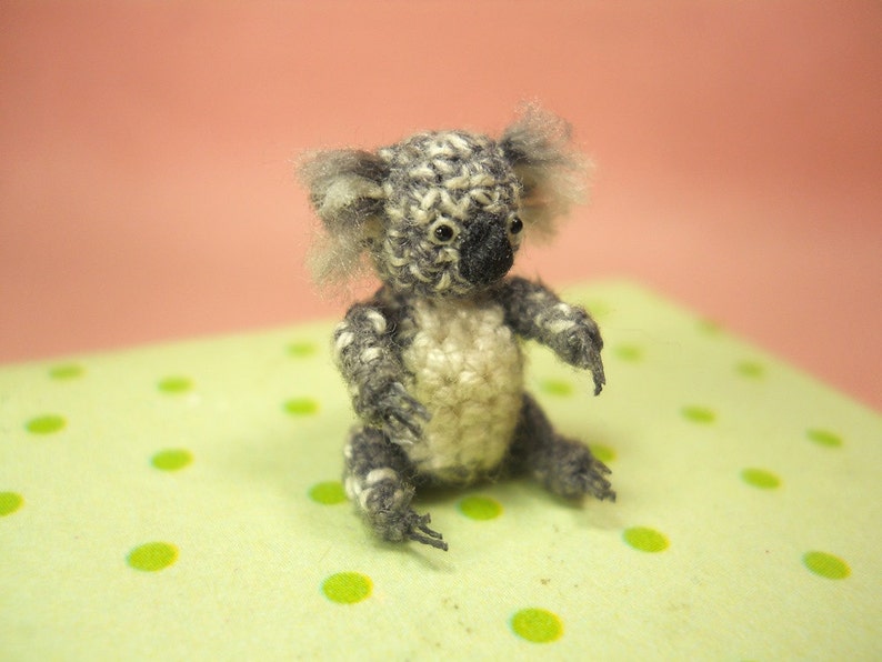 Miniature Koala Bear Amigurumi Micro Crochet Bear Stuffed Animal Made To Order image 4