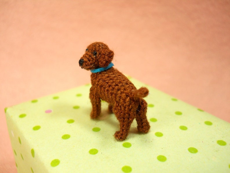Miniature Brown Labrador Retriever Tiny Crochet Dog Stuffed Animals Made To Order image 5