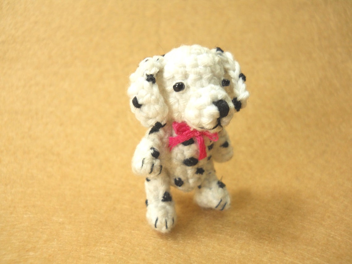 Dalmatian Crochet Miniature Dog Stuffed Animals Made to Etsy