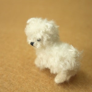 Maltese Puppy Tiny Crochet Miniature Dog Stuffed Animals Made To Order image 2