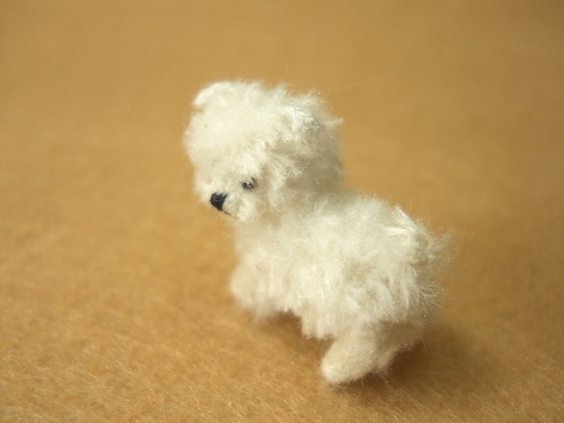 Maltese Puppy Tiny Crochet Miniature Dog Stuffed Animals Made To Order image 2