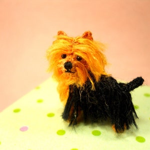 Mini Yorkshire Terrier Tiny Crochet Miniature Dog Stuffed Animals Made To Order image 4