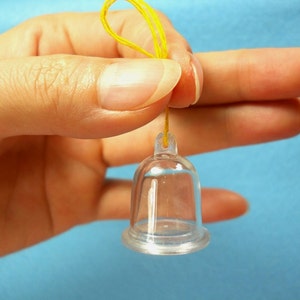 Micro Plastic Dome Pendant - Small Terrarium Domes, Mini Display Doll Domes - Set of 12 PCS