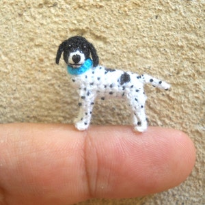 Mini English Pointer - Tiny Crochet Dog Stuffed Animals - Made To Order