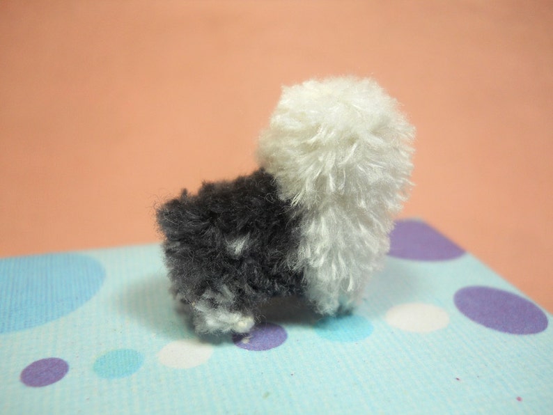 Old English Sheepdog Tiny Crochet Miniature Dog Stuffed Animals Made To Order image 5