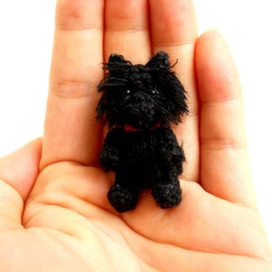 Black Cairn Terrier - gehaakte miniatuurhondknuffels - op bestelling gemaakt