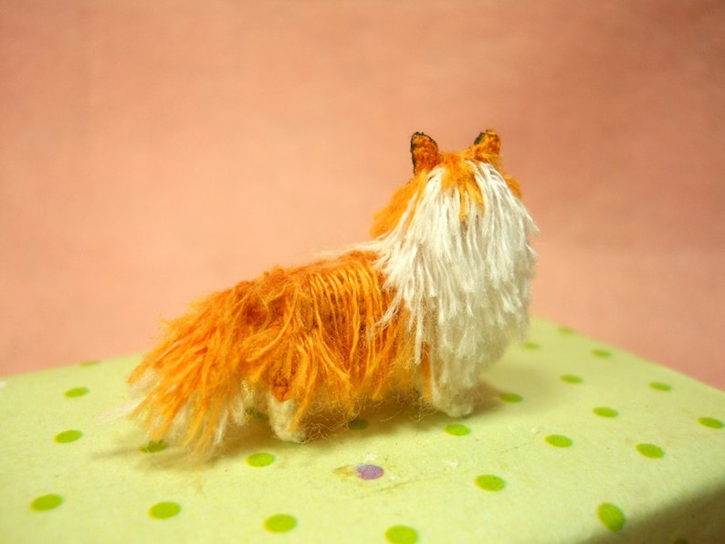 Rough Collie Tiny Crochet Miniature Dog Stuffed Animals Made To Order image 5