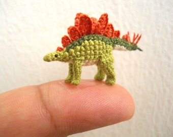 Miniature Stegosaurus - Crochet Dinosaur Amigurumi - Made To Order
