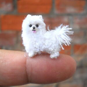 Miniature Teacup Pomeranian - Tiny Crochet Dog Stuffed Animals - Made To Order