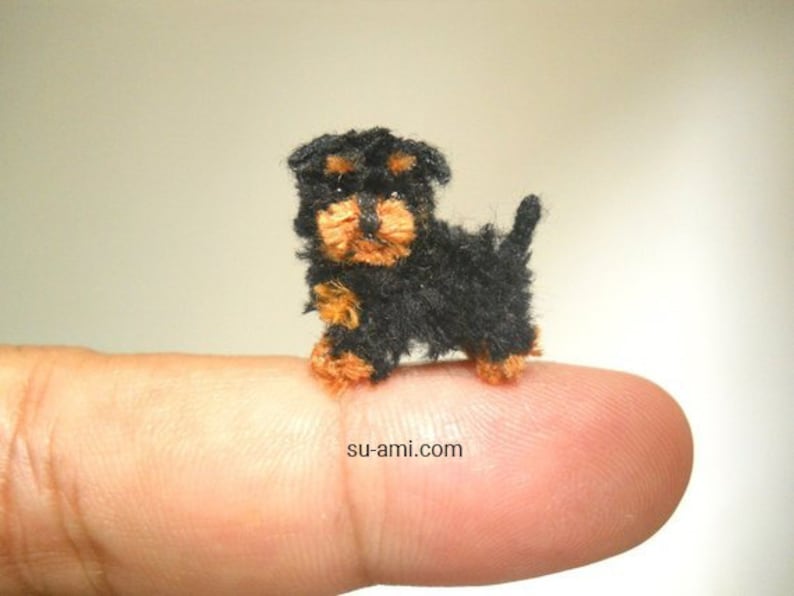 Miniature Yorkipoo Tiny Crochet Miniature Dog Stuffed Animals Made To Order image 1