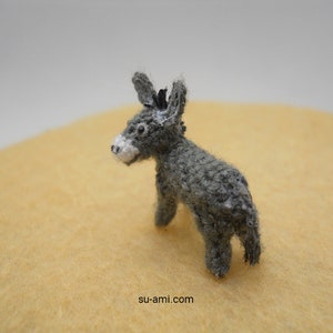 Miniature Donkey 0.6 Inch Micro Crochet Animals Made To Order image 6