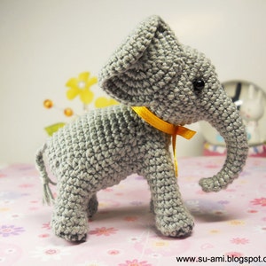 Crochet Elephant Stuff Animal Miniature Elephant Amigurumi Made To Order image 2