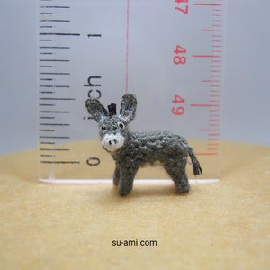 Miniature Donkey 0.6 Inch Micro Crochet Animals Made To Order image 8