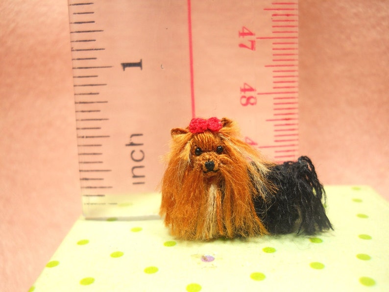 Yorkshire Terrier Tiny Crochet Miniature Dog Stuffed Animals Made To Order image 3