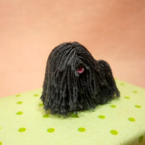 Miniature Black Puli Tiny Crochet Miniature Dog Stuffed Animals Made To Order image 4