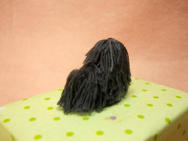 Miniature Black Puli Tiny Crochet Miniature Dog Stuffed Animals Made To Order image 5