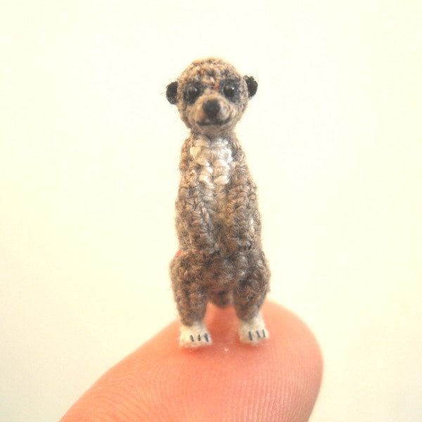 Miniature Meerkat - Miniature Crochet Amigurumi  Animal - Made To Order
