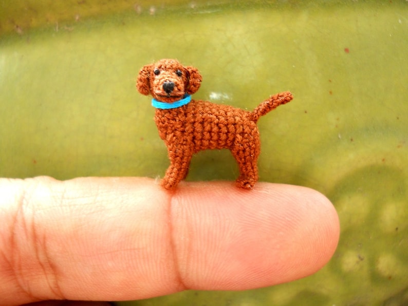 Miniature Brown Labrador Retriever Tiny Crochet Dog Stuffed Animals Made To Order image 1