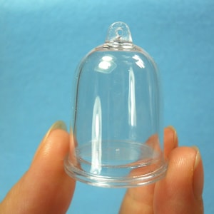 Mini Plastic Dome Pendant, Small Terrarium Domes, Tiny Display Doll Domes - Set of 6 PCS