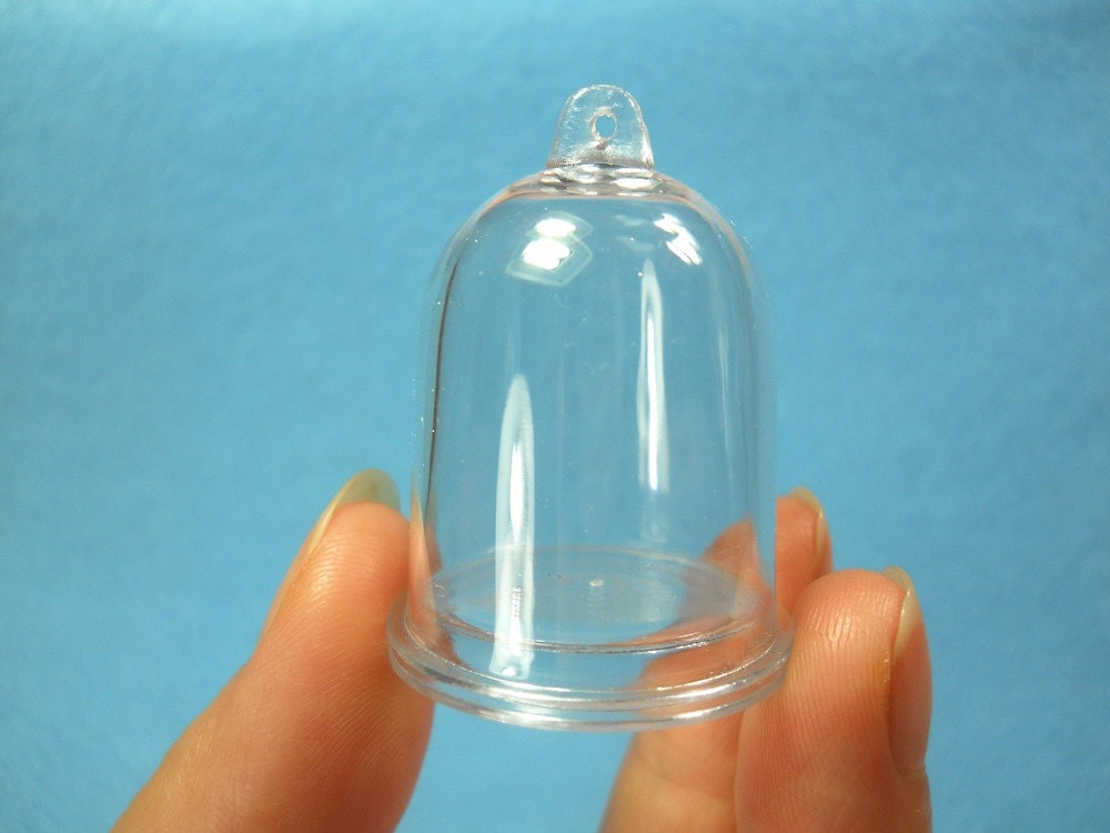 Mini Plastic Dome Pendant, Small Terrarium Domes, Tiny Display Doll Domes  Set of 6 PCS 