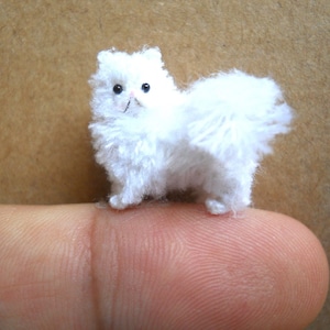 Miniature Persian Cat - Micro Crochet Amigurumi Stuffed Animal - Made to Order