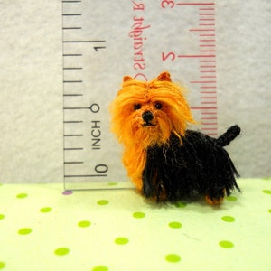 Mini Yorkshire Terrier Tiny Crochet Miniature Dog Stuffed Animals Made To Order image 2