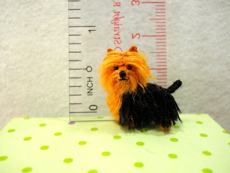 Mini Yorkshire Terrier Tiny Crochet Miniature Dog Stuffed Animals Made To Order image 2