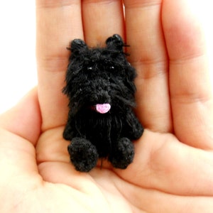 Black Scottish Terrier - Crochet Miniature Arberdeen Dog Stuffed Animals - Made To Order